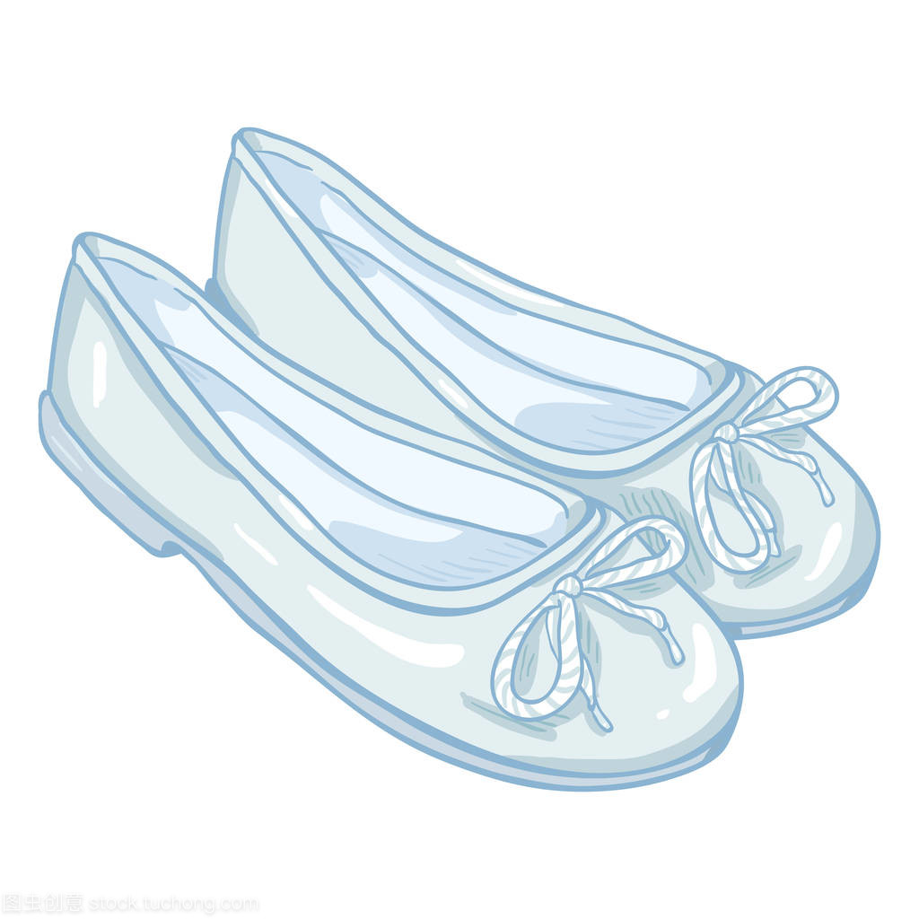 卡通女性白色芭蕾平底鞋